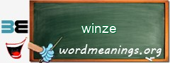 WordMeaning blackboard for winze